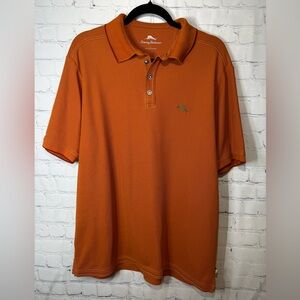 Tommy Bahama size large burnt orange/rust colored polo